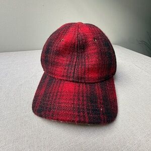 Vintage Woolrich Red and Black Plaid Hunting Hat